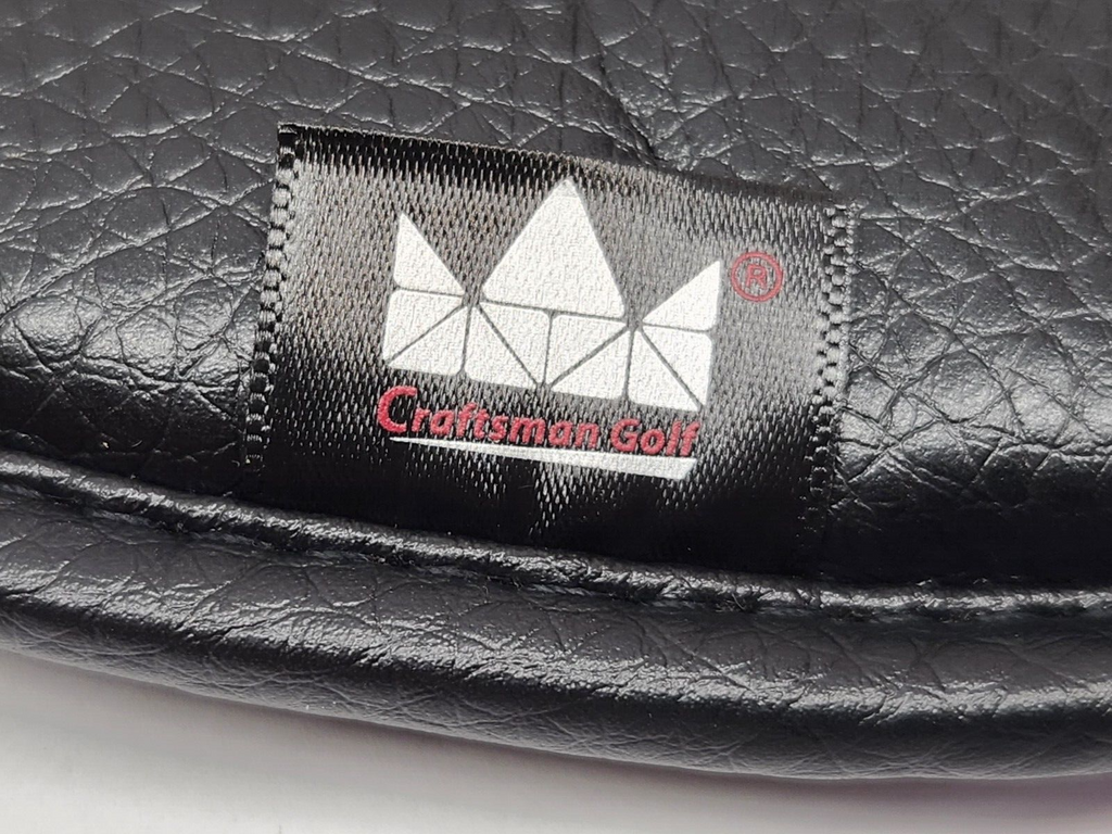 Golf Iron Wedge Cover 46ᵒ BLACK / RED PU Leather Head Club Craftsman Golf