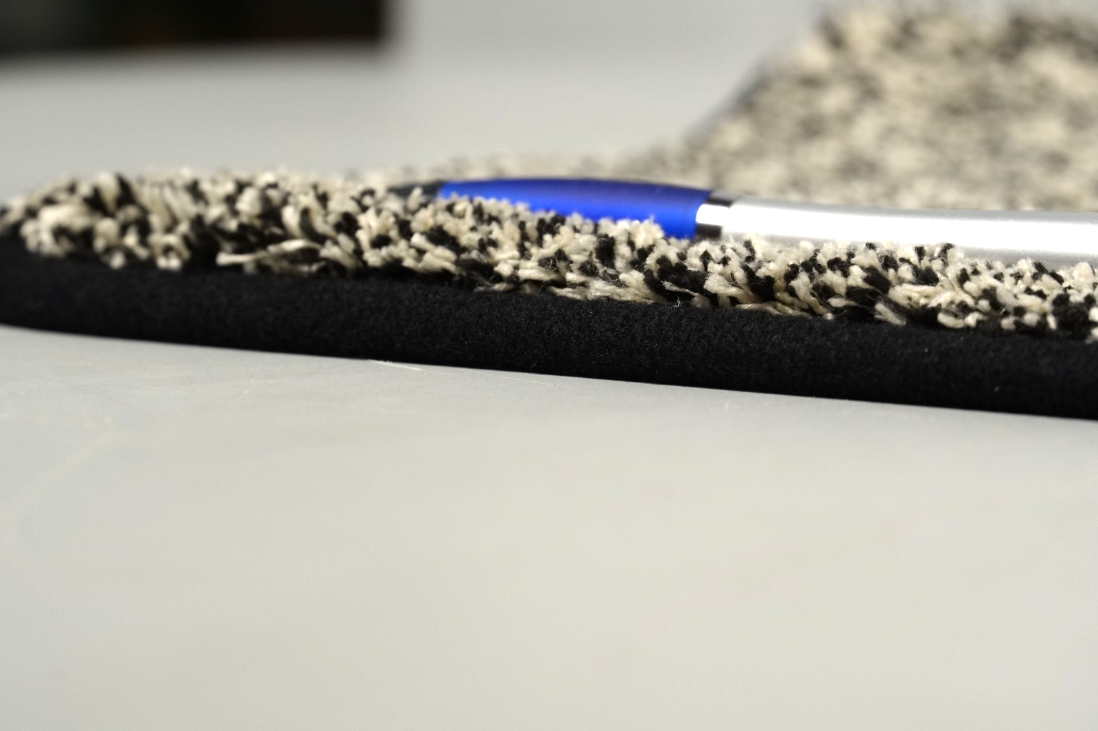 Fluffy Hallway Runner Rug Black White 50x150cm Kitchen Carpet Non Slip Washable