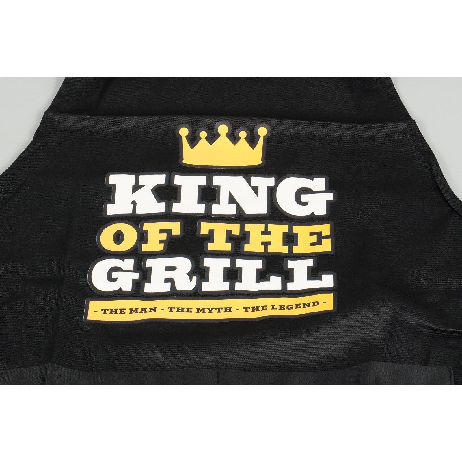 Cooking Chef Apron BBQ King of The Grill Protection Black with Pockets 36x25in