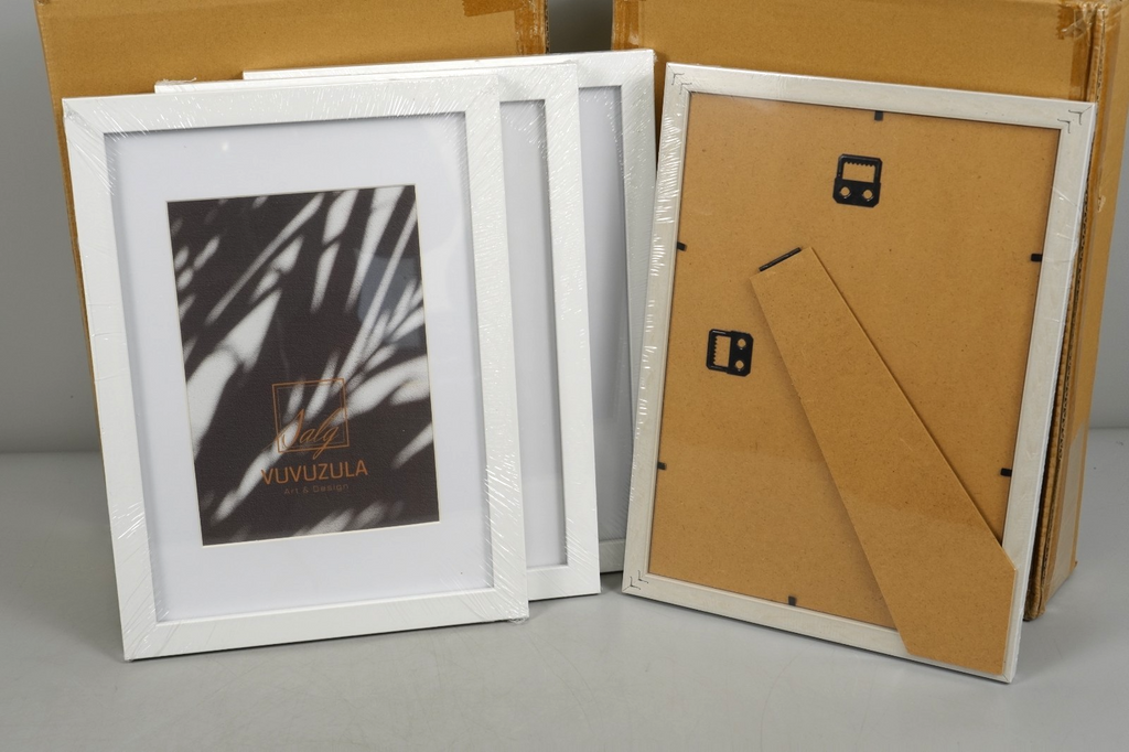 A4 White Photo Frames 4 pack Picture Certificate Frame w Mount for A5 Photos