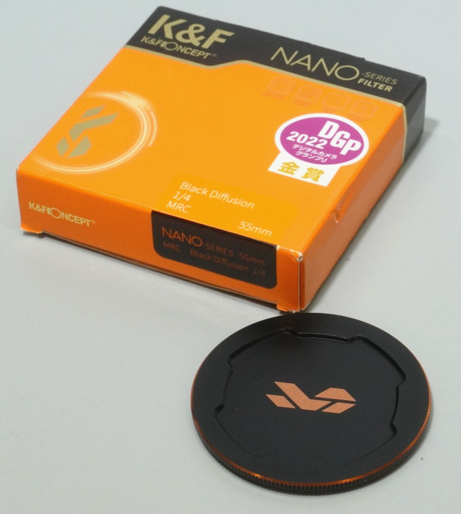 55mm 1/4 Black Diffusion Mist MRC Filter w Cap Soft Glow KentFaith K&F Concept