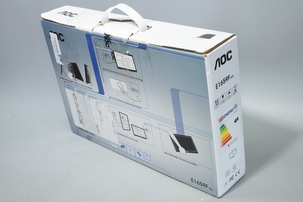 AOC Portable Monitor E1659FWU 15.6” USB 3.0 LED (156LM00005) USED w Carry Case