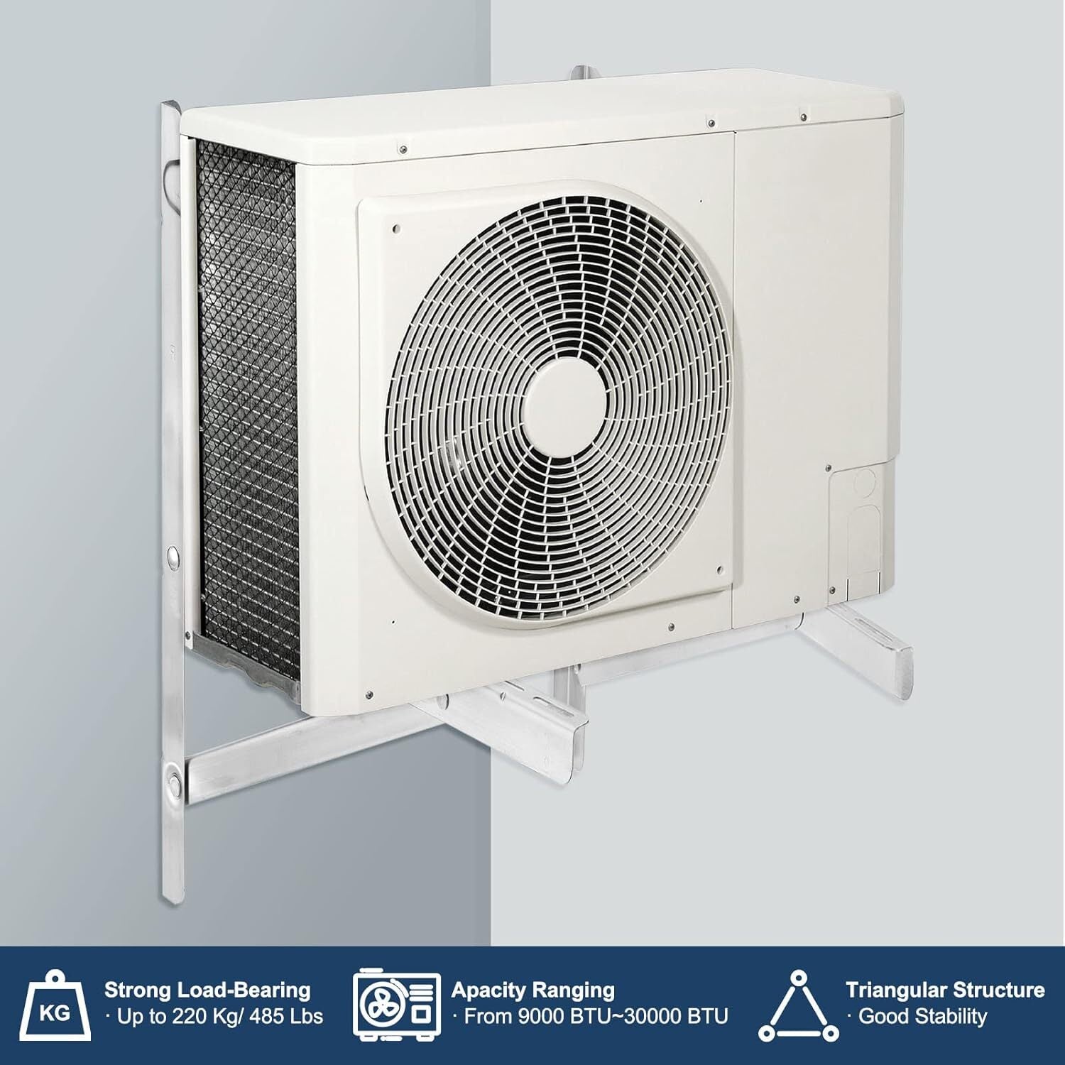 Mini Split Wall Mounting Bracket for 9000~30000BTU 1 Set Up to 485 Lbs Condenser