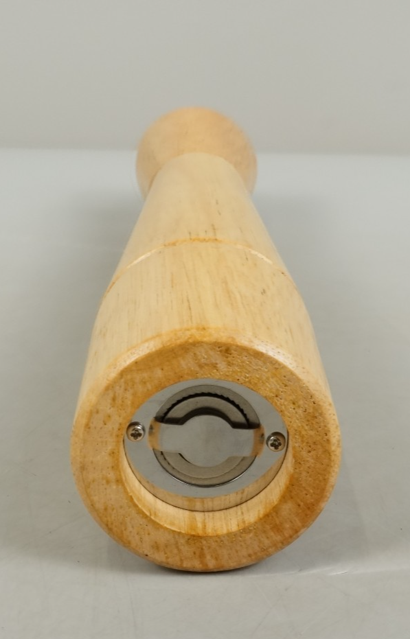 Large Wooden Pepper Mill 32cm Modern with Adjustable Stainless Steel Grinder