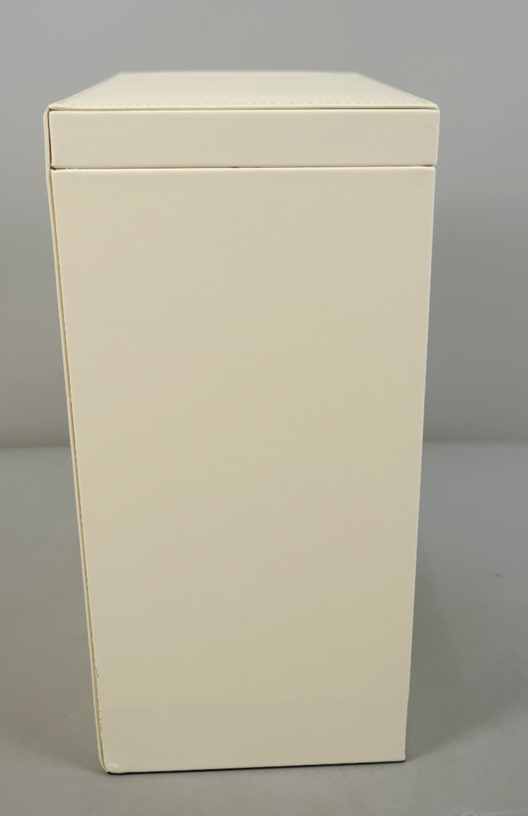 Jewellery Box with Glass Window 5-Layer Jewellery Organiser Gold Cream