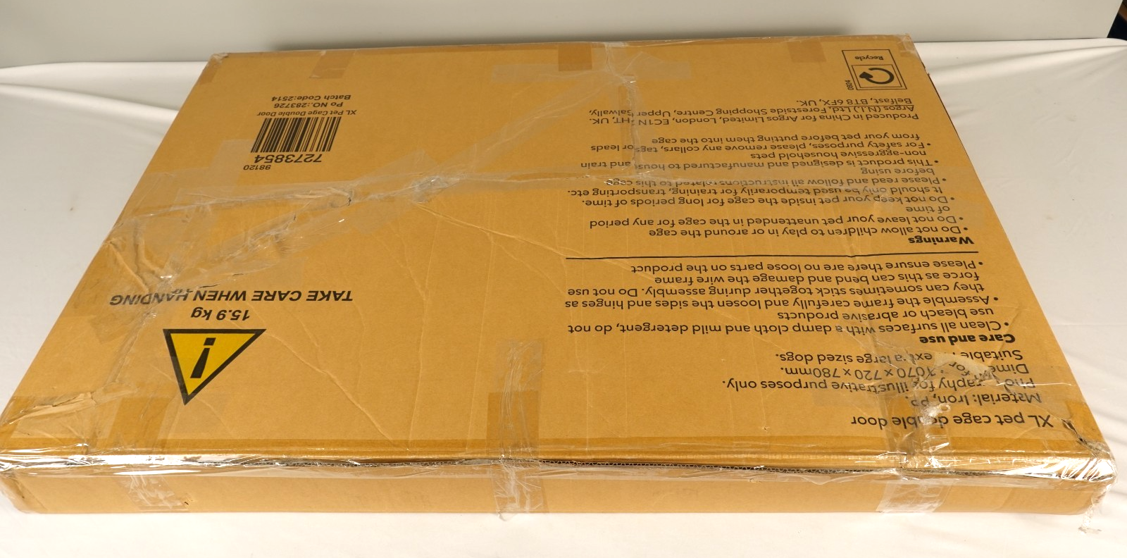 Extra Large Pet Cage Puppy Crate Carrier Double Door 42 in Black - FAULTY