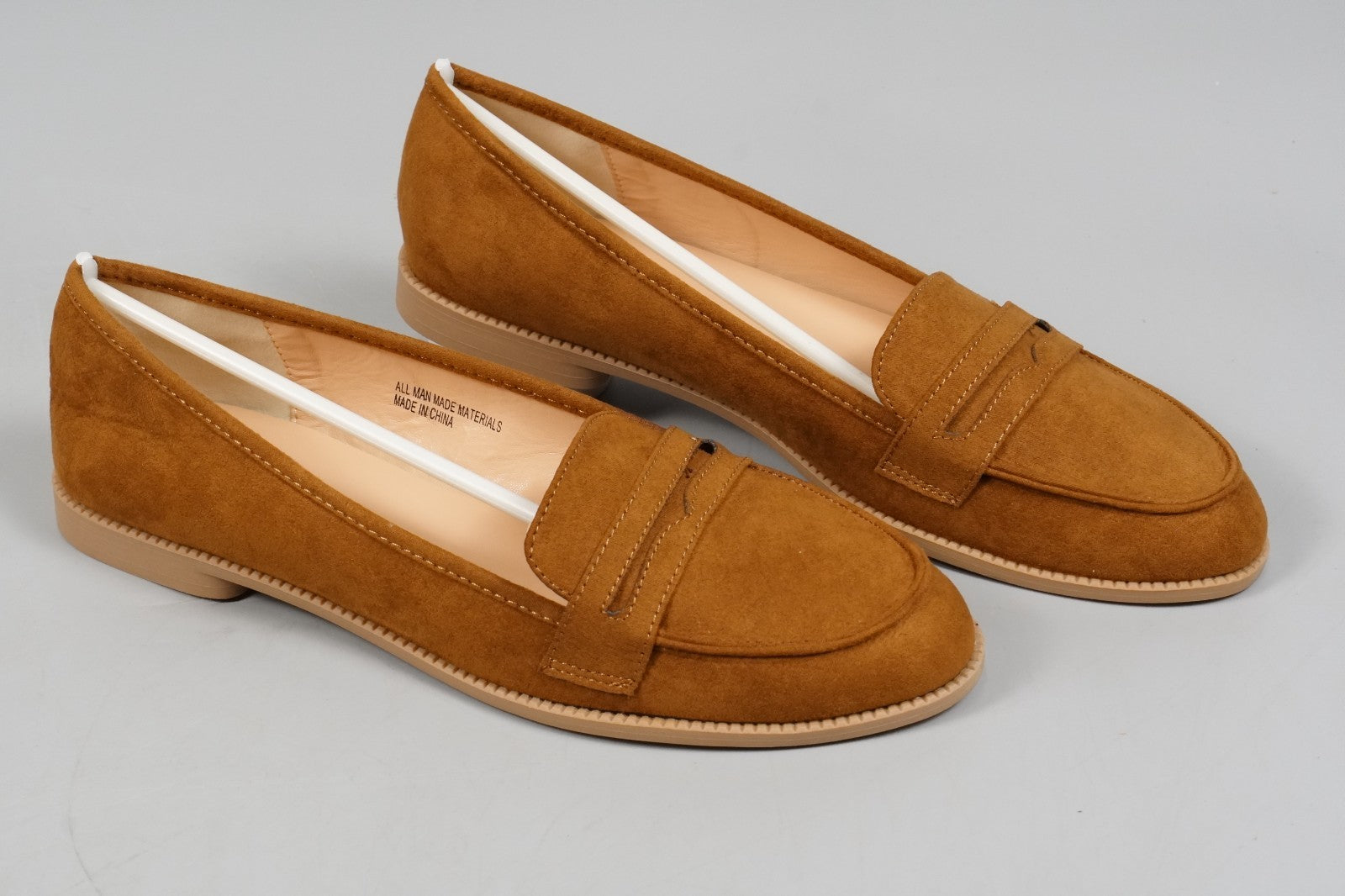 UK7 Womens Loafers Moccasins Work Shoes Ladies Slip On Brown Brown Size EU40