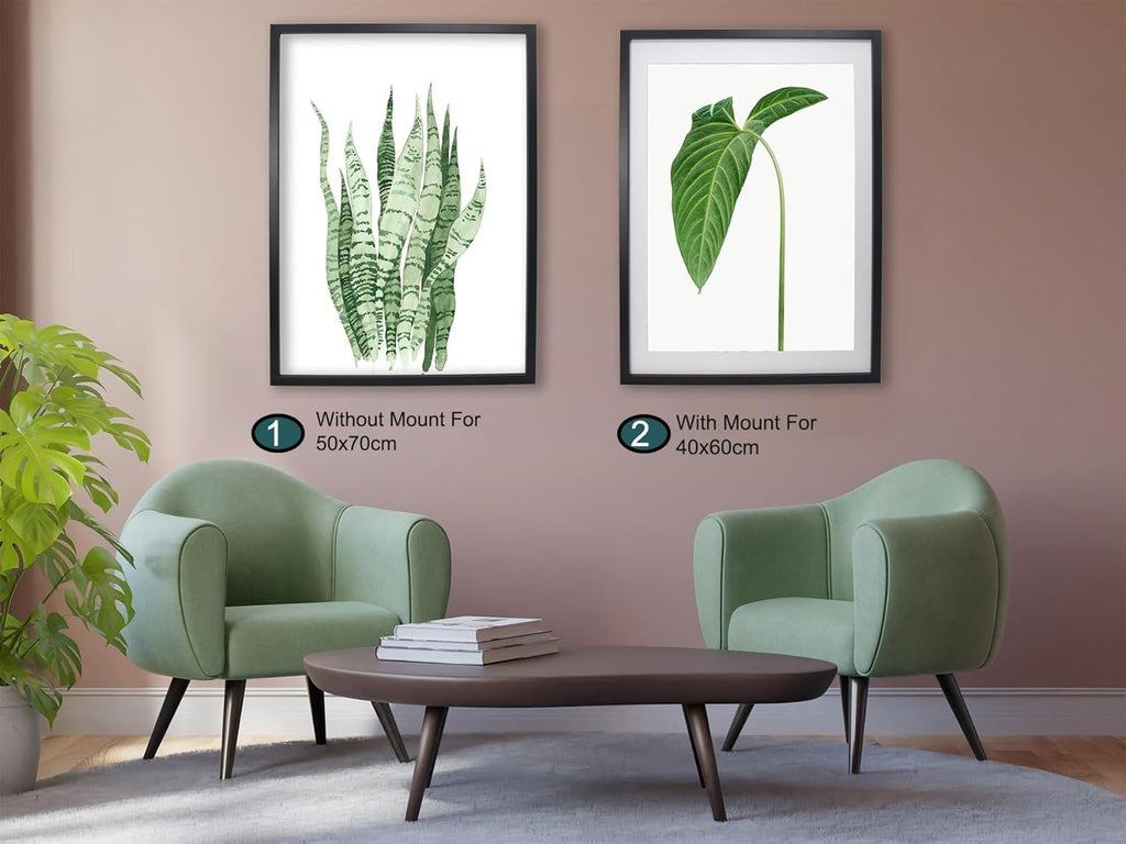 50x70cm Black Picture Frames Set of 3 with Mounts for 40x60cm, 70x50cm Poster