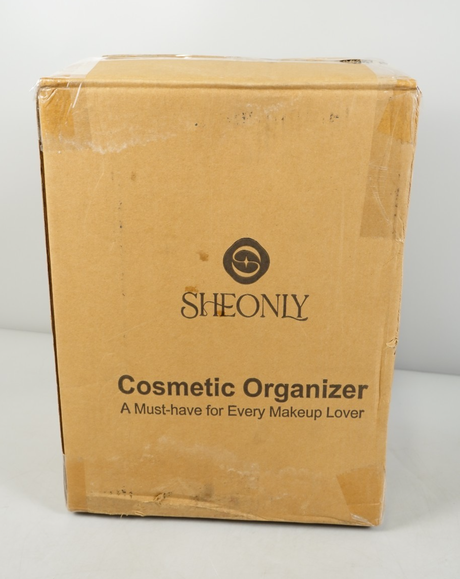 Elegant Makeup Storage Organiser Box Green with Drawers and Handle