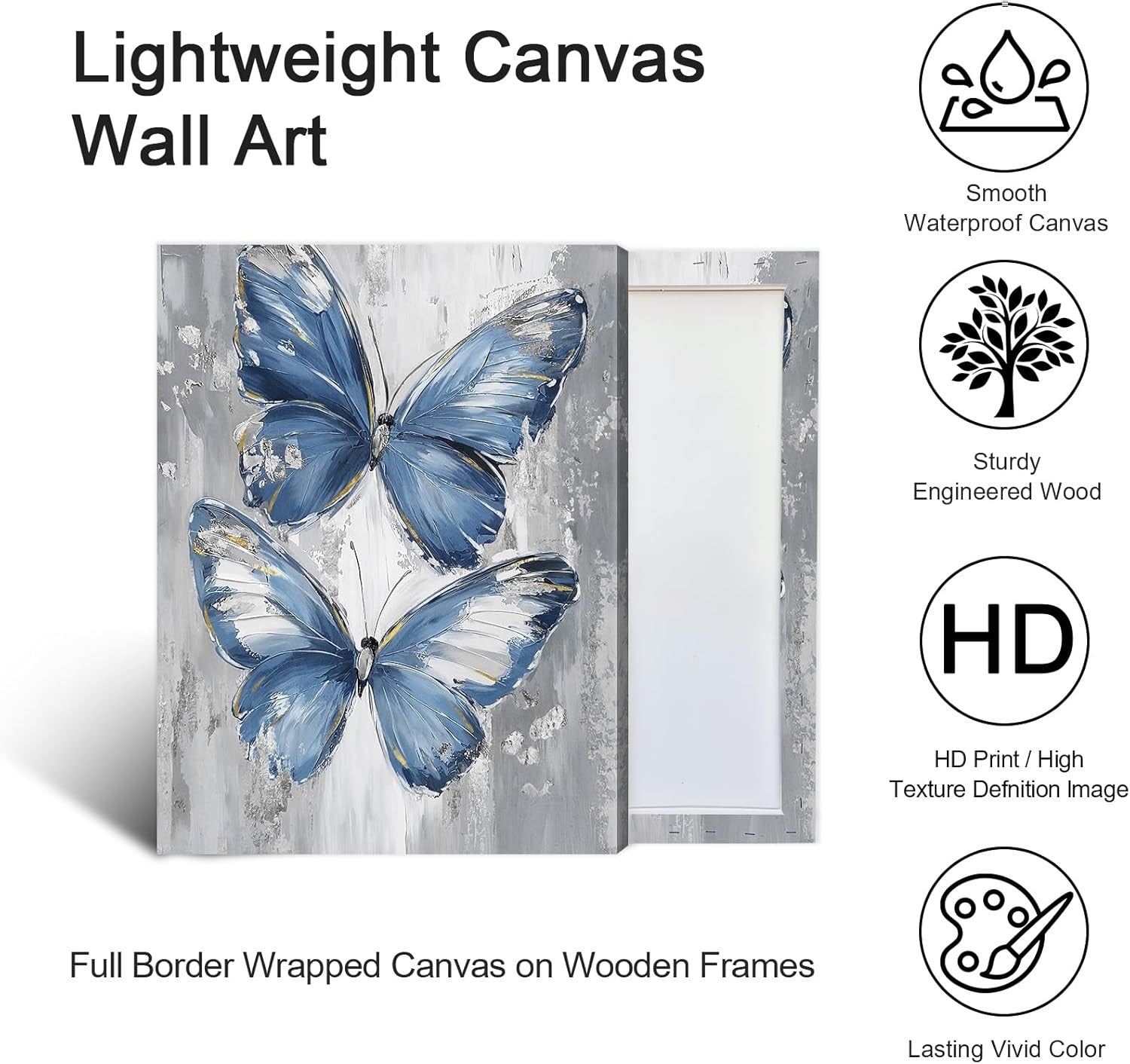 3pcs Canvas Art Prints with Frame 40x60cm Wall Decor Ready to Hang Set of 3