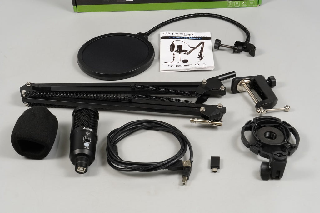 USB Condenser Microphone Microphone for PC Podcast with Mute Gaming Conference