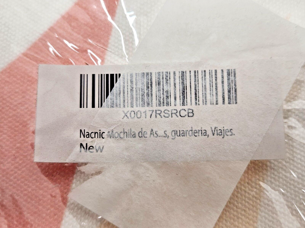 Cotton Fabric Rucksack Backpack - Triangles in Pastel Colours - Durable Material