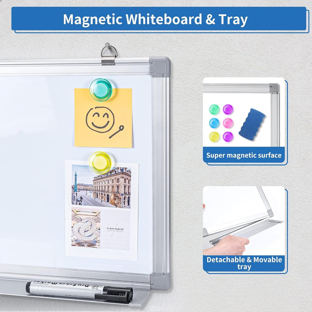 Magnet Whiteboard 150 x100 cm White Board for Wall Aluminium Frame Large