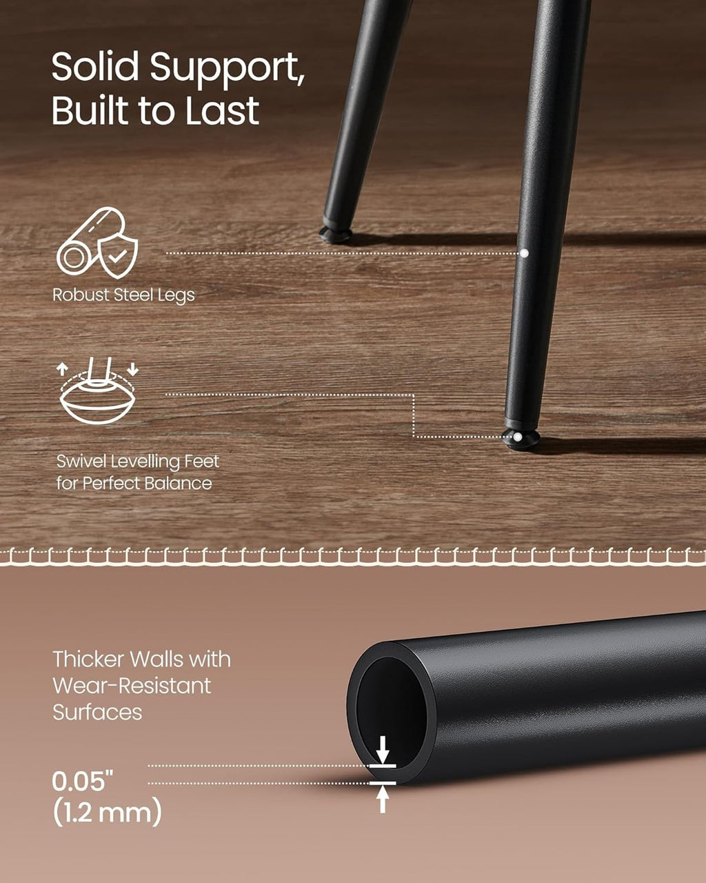 Breakfast Kitchen Bar Stools Counter 76.2cm Stitched Synthetic Leather Brown