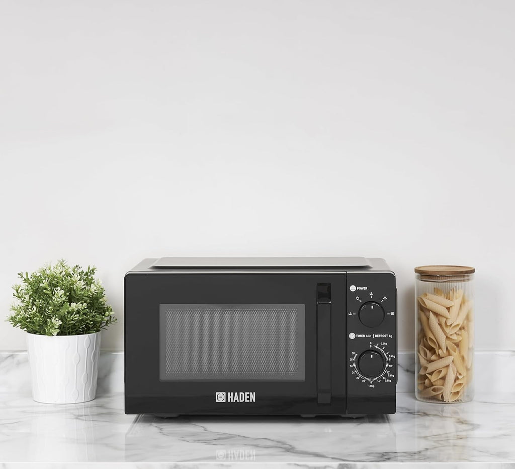 700W Microwave Manual Black 17 Litre Haden