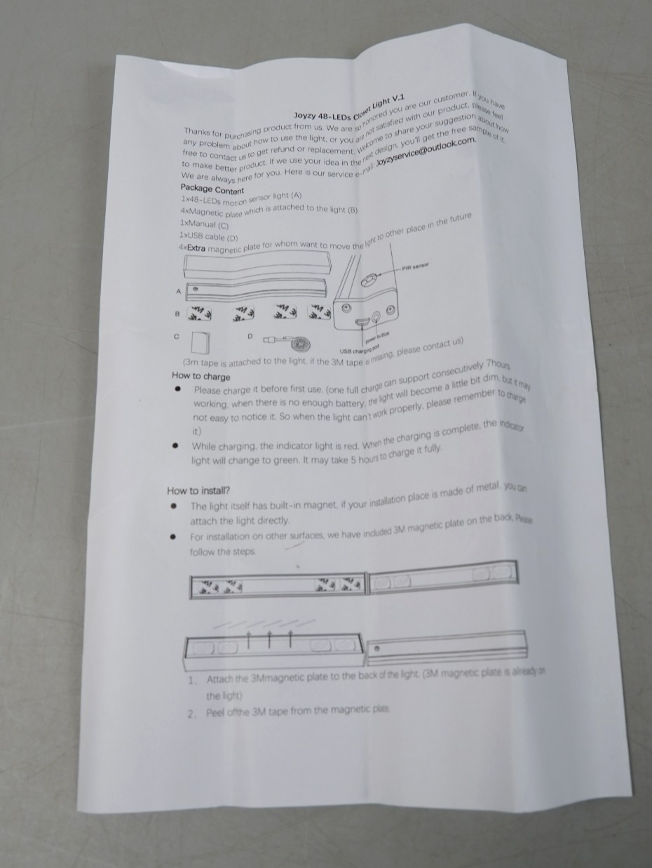 Automatic LED Light Wardrobe LED Wireless Under Cupboard Light