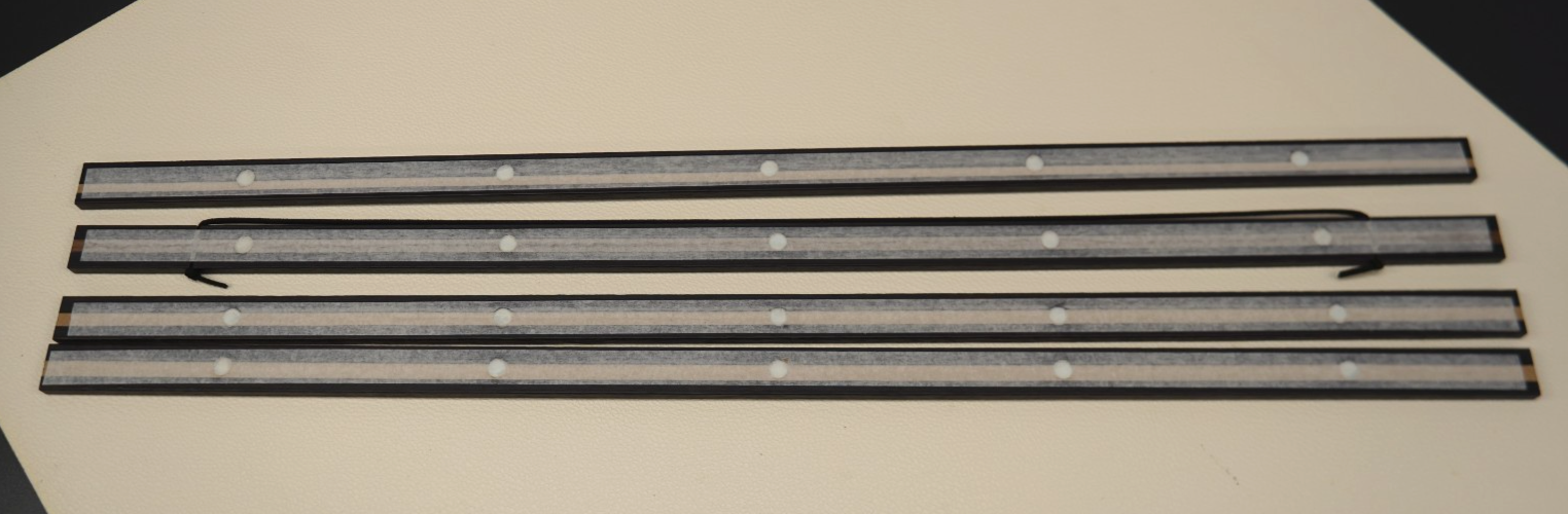 61cm Black Poster Hanger Set of 2 Magnetic Wood Strips