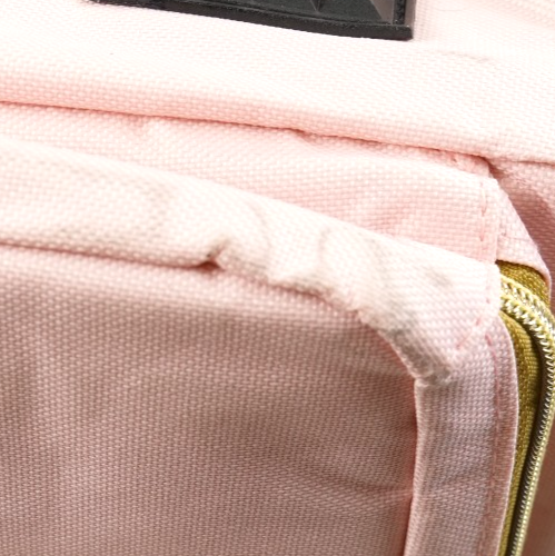 Teacher Bag On Wheels Fits 17" Laptop Detachable Trolley Anti Theft Lock Pink