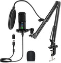 USB Condenser Microphone Microphone for PC Podcast with Mute Gaming Conference