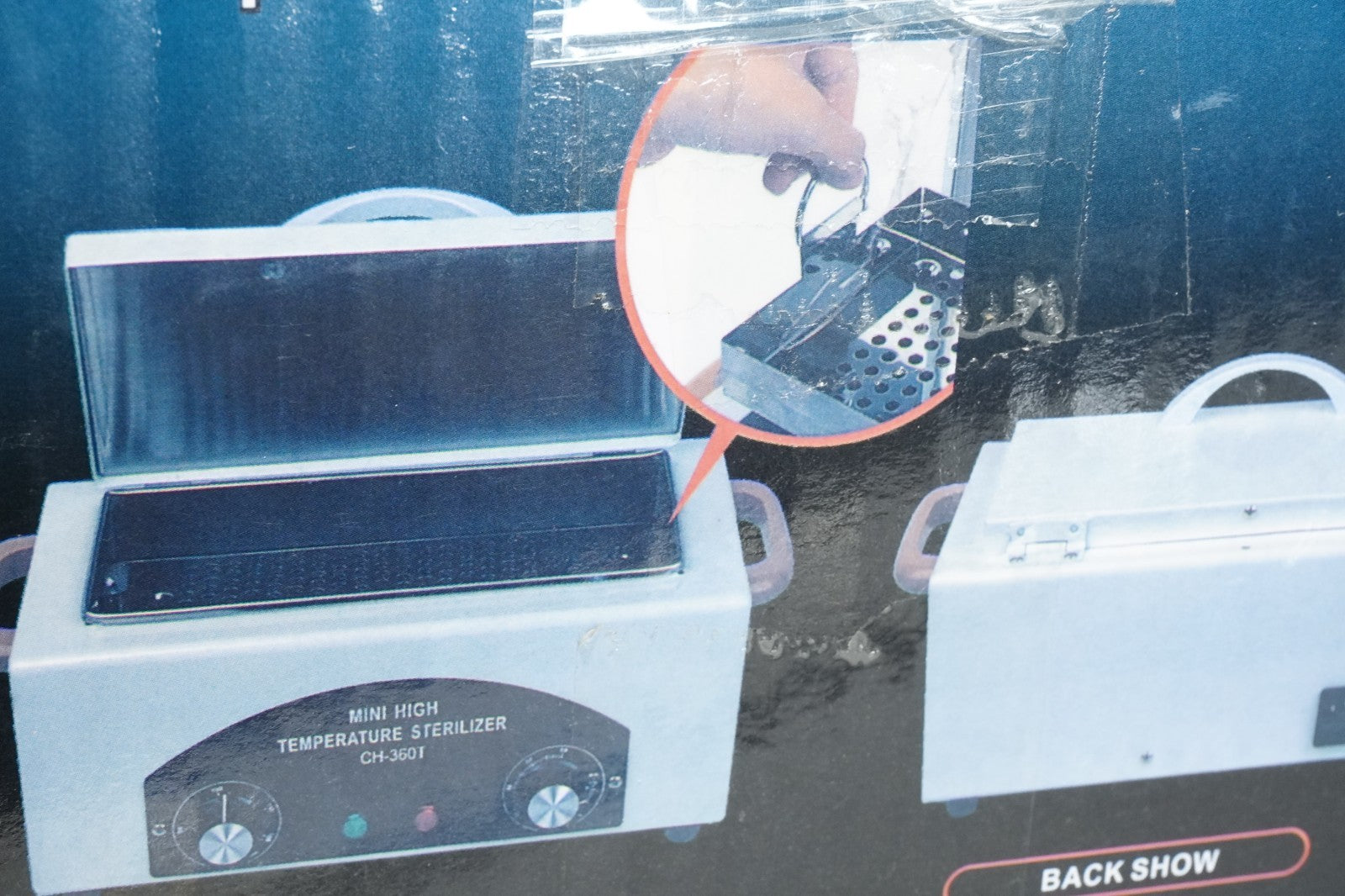 Heat Sterilizer w Timer f Metals / Ceramic Tools High Temperature Cleaning 220°C