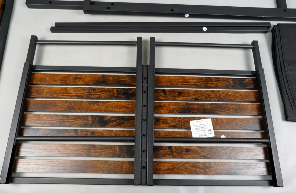 Laundry Basket 2 Compartments with 2 Storage Shelves Removable Bags 46L