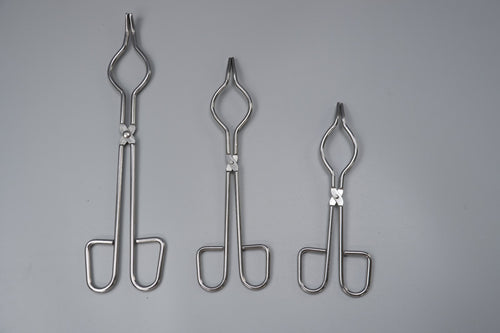 3pc Laboratory Crucible Tongs Set Stainless Steel Flask Beaker Ceramic Clamp