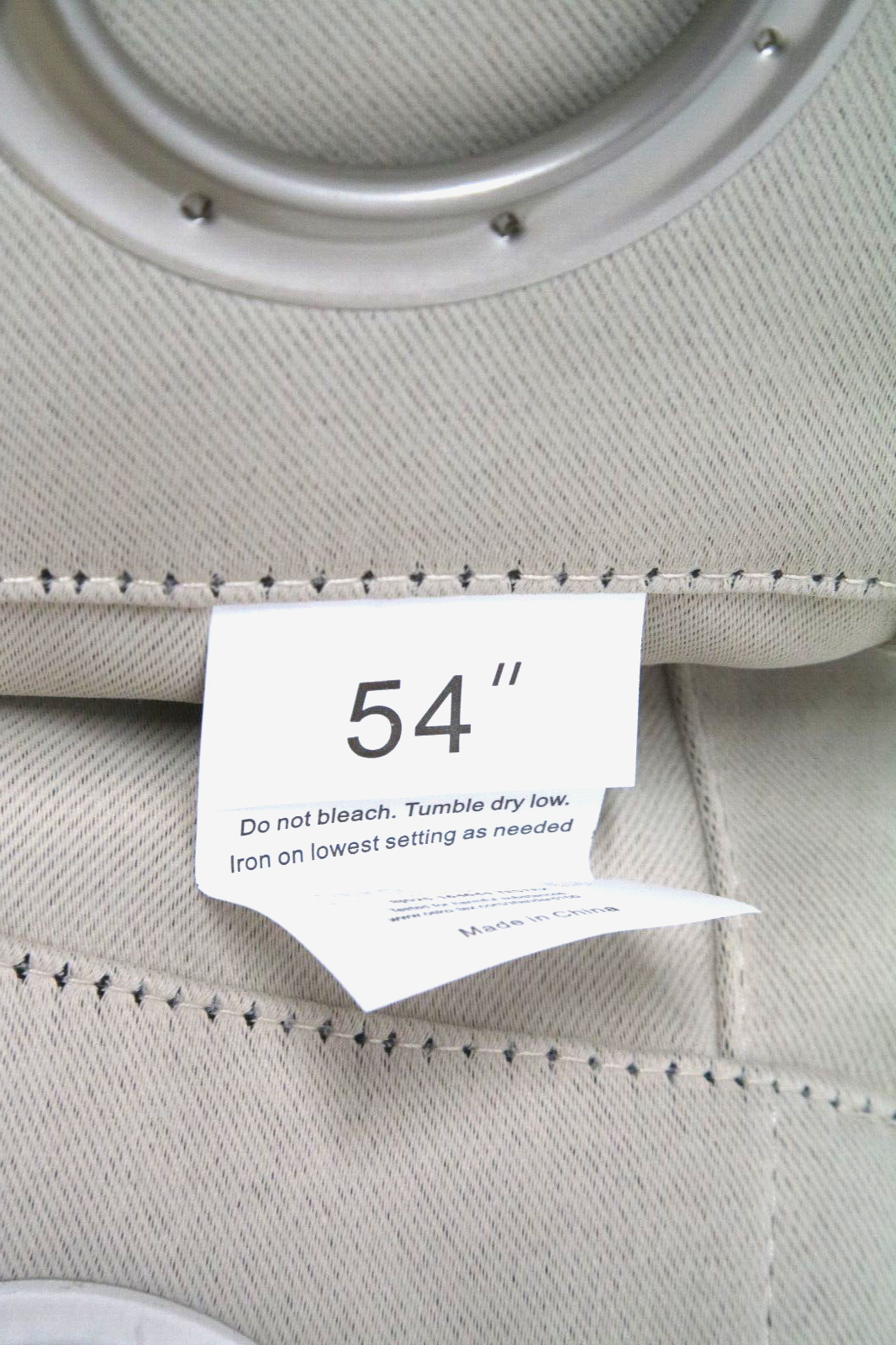 Short Beige Blackout Curtain Solid Putty NoiseReducing Thermal Insulating 46x54"