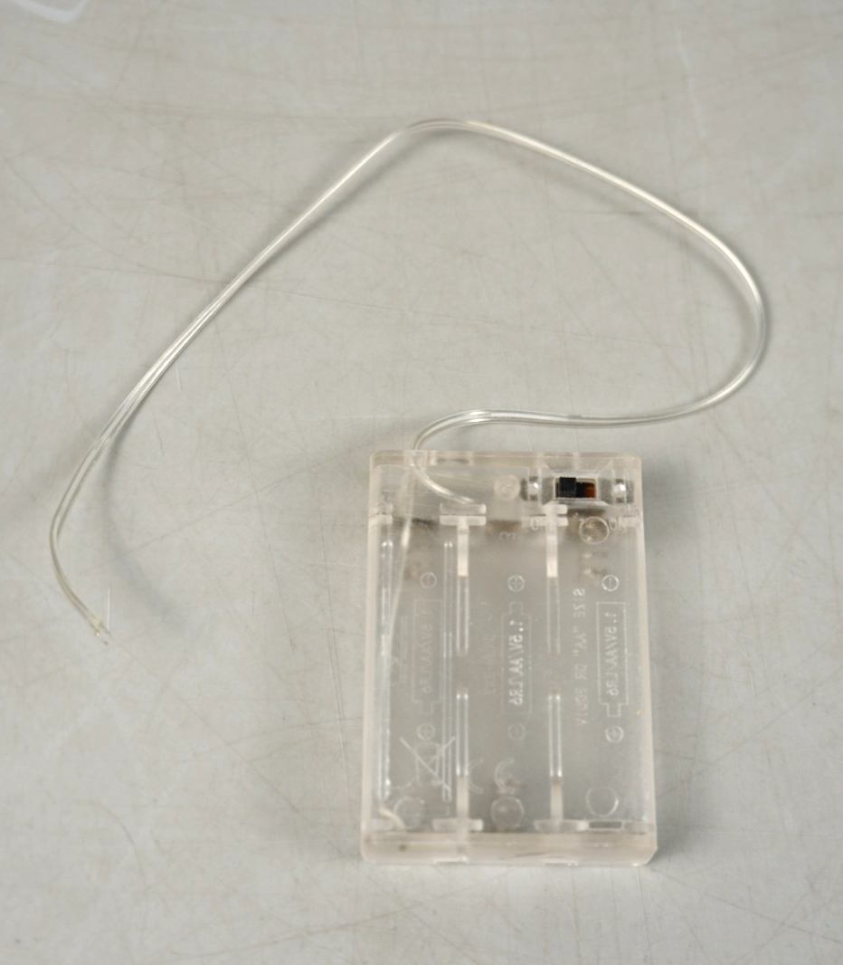 4pcs Battery Holder Box Wired ON/OFF Switch for 3x AA 1.5V Batteries Clear