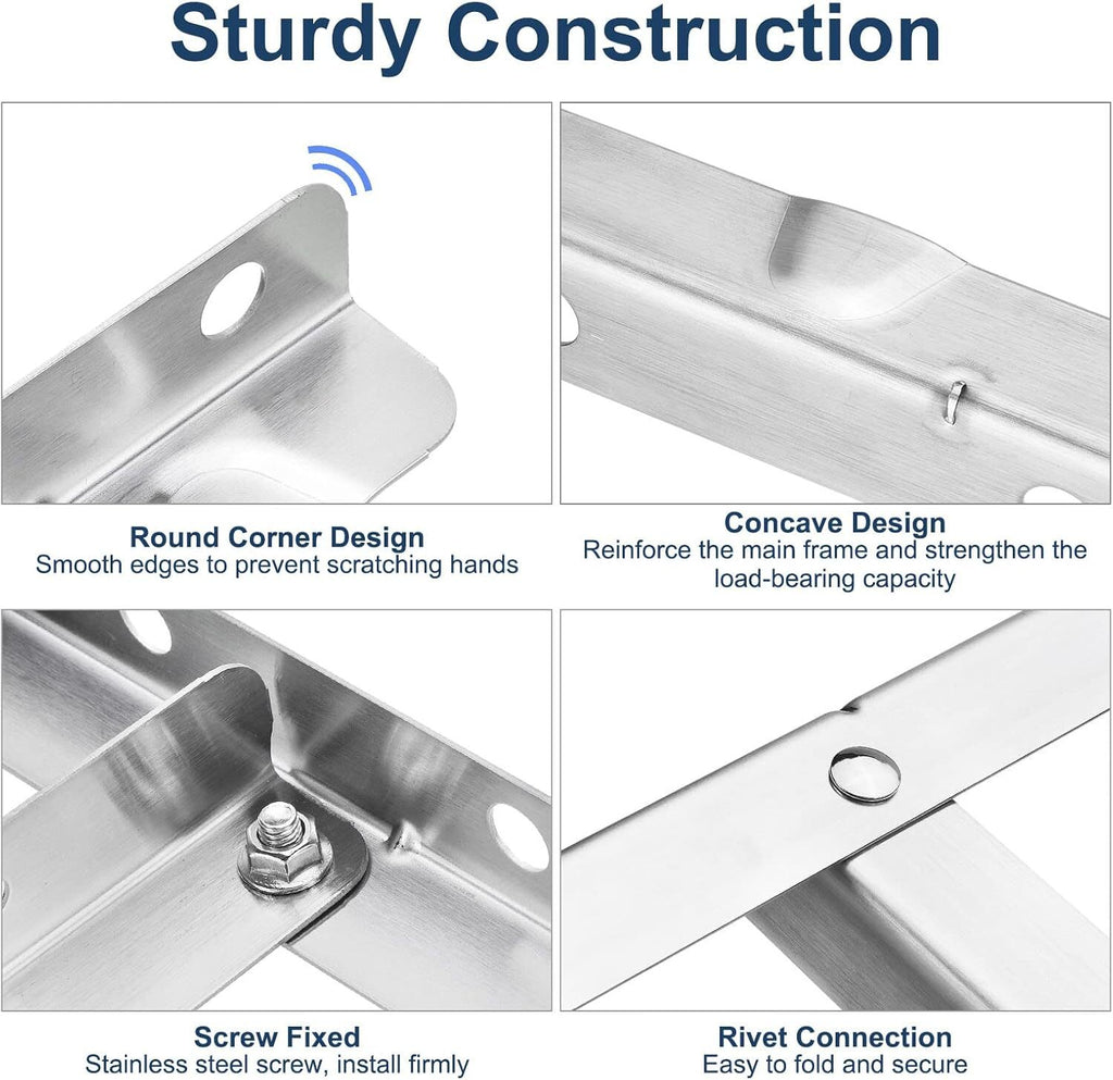 Mini Split Wall Mounting Bracket for 9000~30000BTU 1 Set Up to 485 Lbs Condenser
