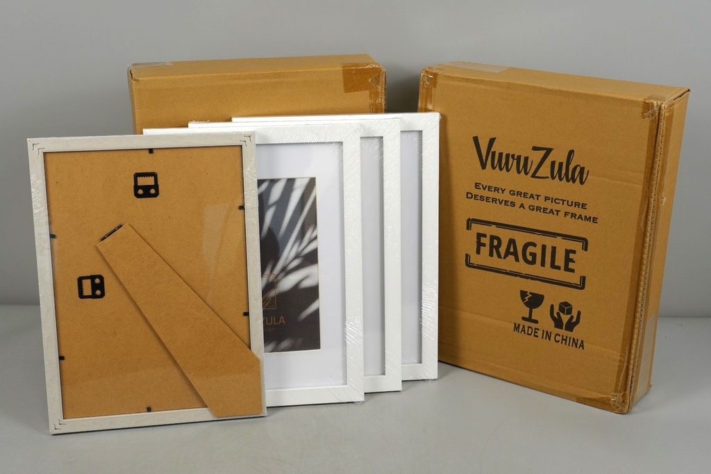 A4 White Photo Frames 4 pack Picture Certificate Frame w Mount for A5 Photos