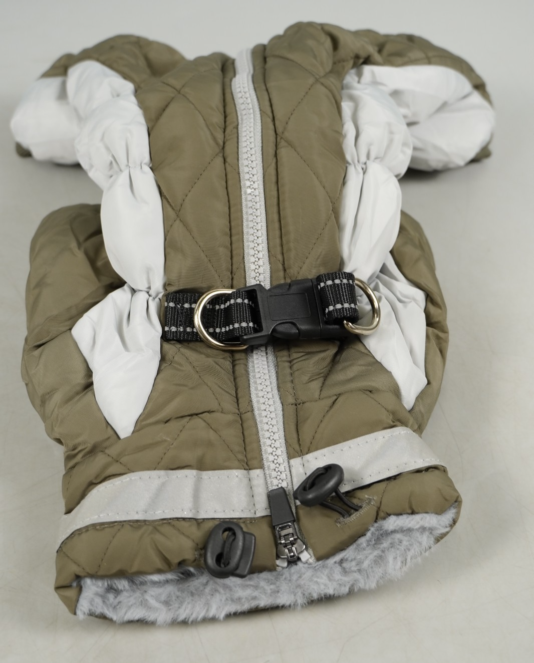 Dog Coat with Harness Warm Dog Windproof Winter Puffer Coat Fleece Small Dogs