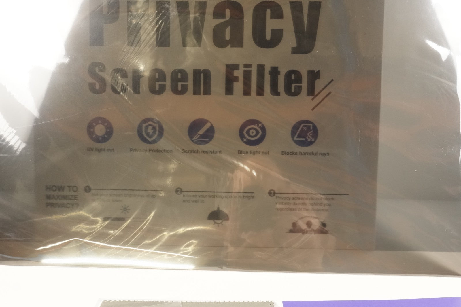 23in Privacy Screen Protector Anti Glare UV Blue Light PC Computer Monitor 16:9