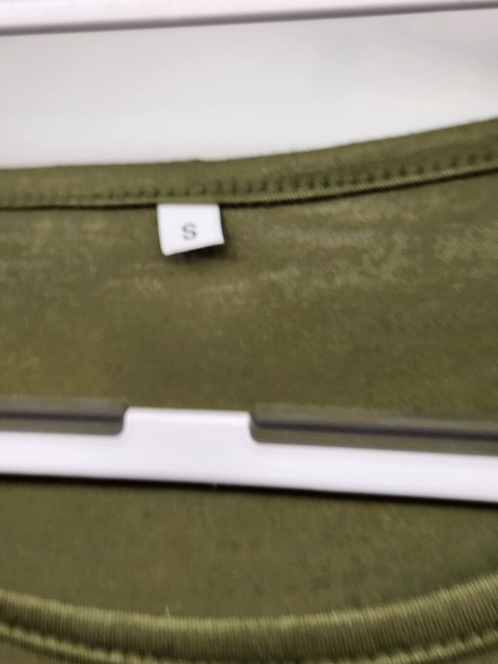 Women’s Long Sleeve Shift Dress in Army Green Casual Style, Size S, Polyester