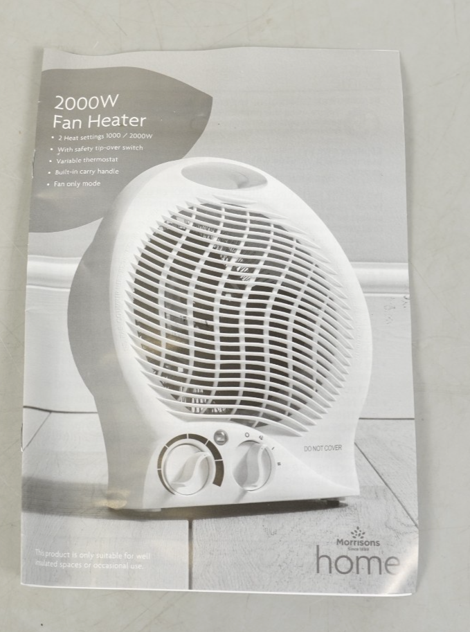 Morrisons Home 2000W Fan heater