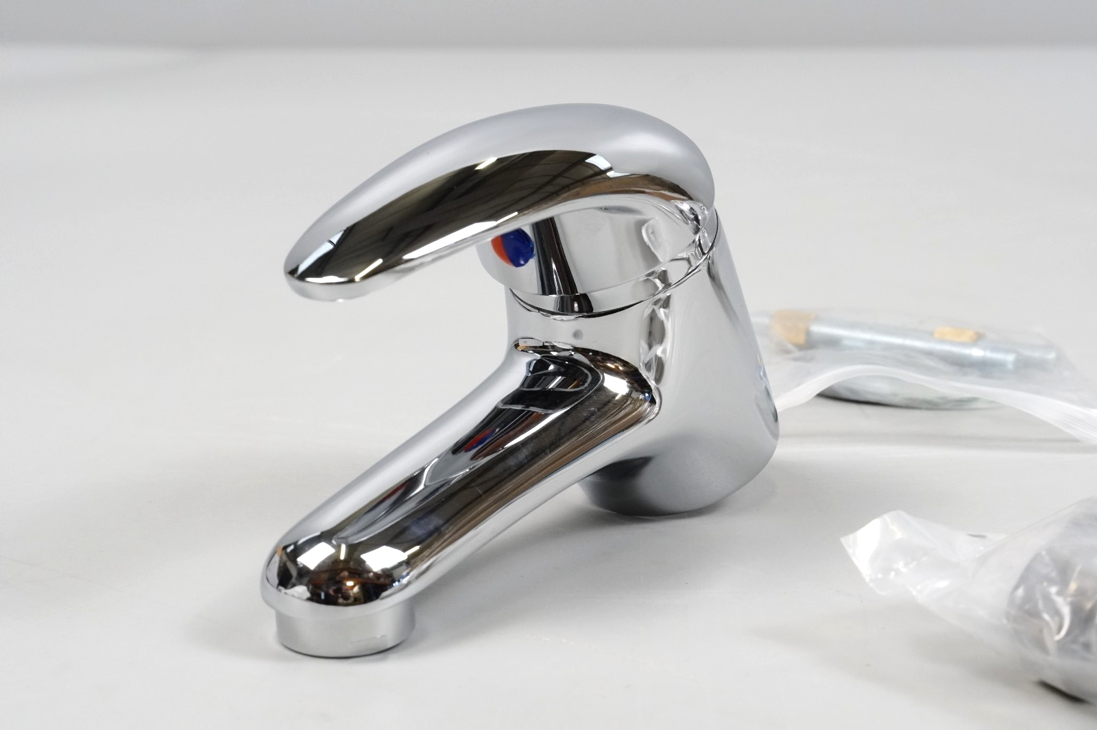 Basic Mini Mono Basin Mixer Tap - Polished Chrome Solid Brass for Cloakrooms RAK
