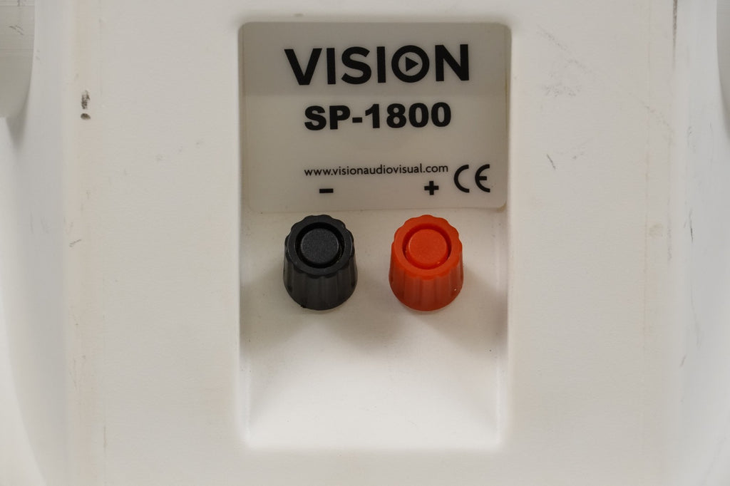 50w 3-way Speakers White VISION SP-1800 MISSING Wall Mounts USED