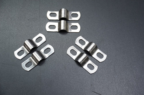 30x M8 304 Stainless Steel Saddle Pipe Clips Tube Conduit Cable Clamp Brackets
