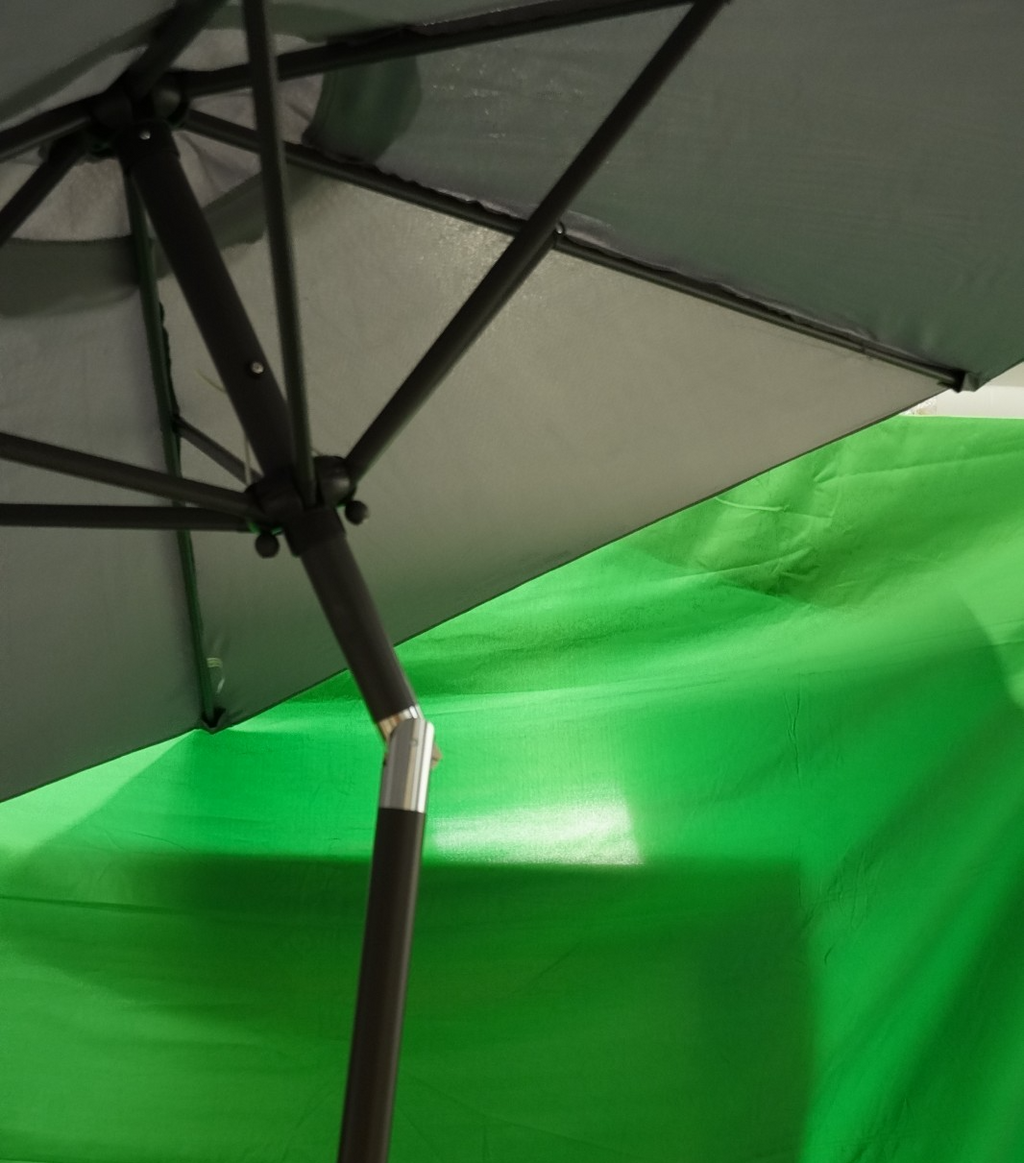 2.5M Grey Garden Parasol Sun Shade Umbrella SunDazeCrank Handle Tilt Mechanism