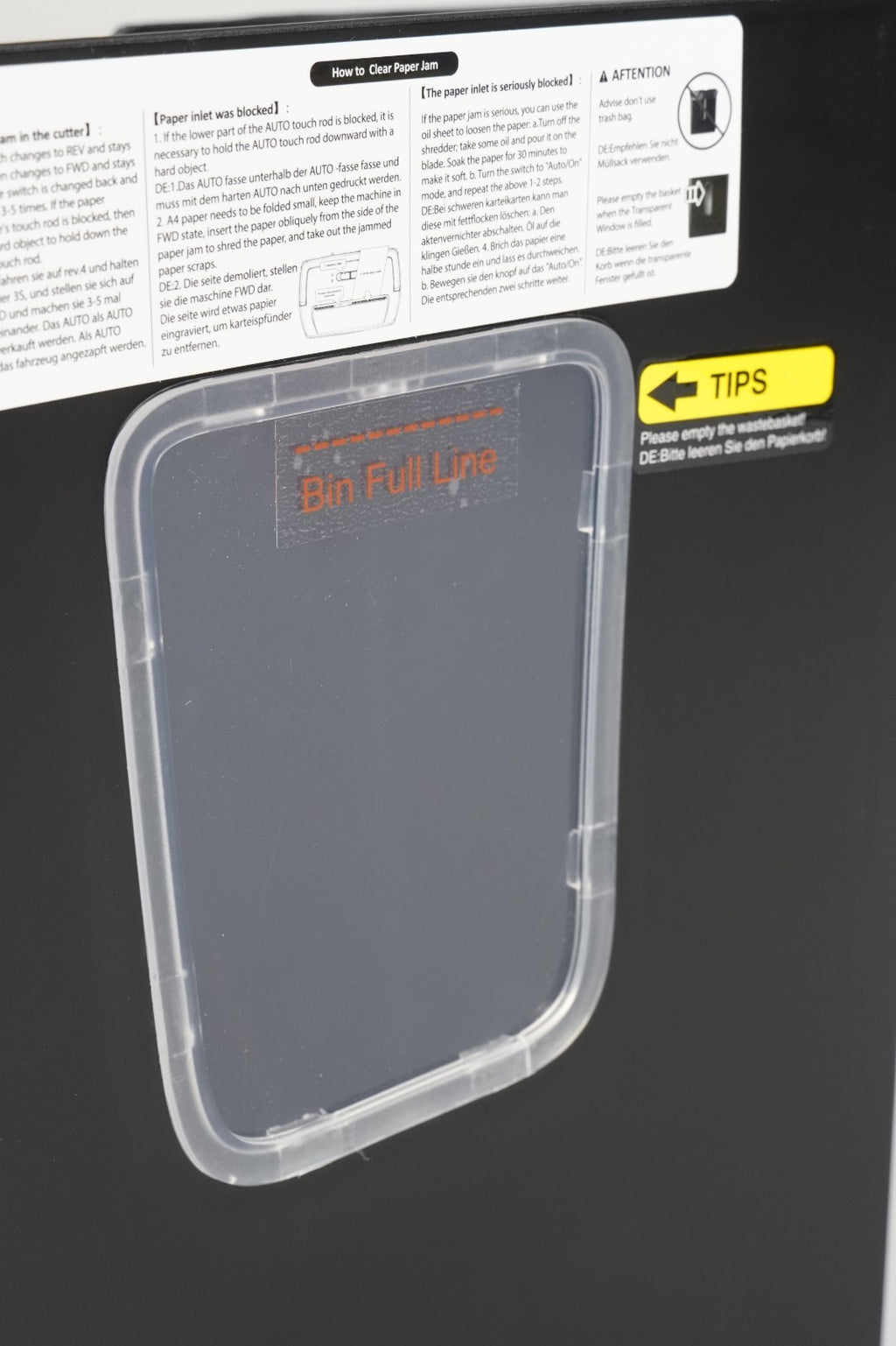 Bonsaii C237-B Replacement Bin Used Waste Bucket Basket for Paper Shredder