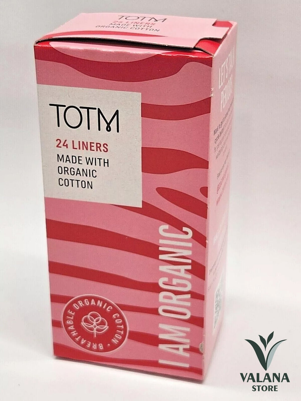 TOTM Daily Pantyliner Organic Cotton Non-Irritating f Sensitive Skin 24pcs Vegan