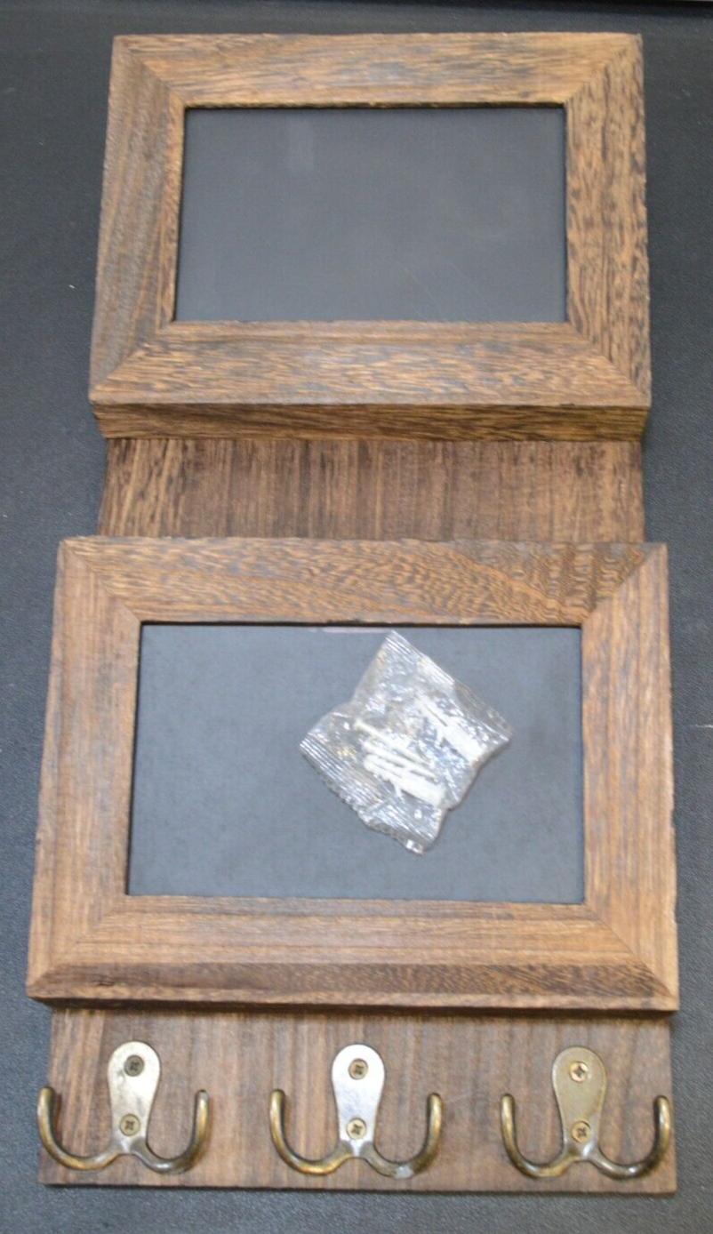 Mail Sorter Key Holders 2 Slot Wooden Rustic w Chalkboard Surface Wall Mounted