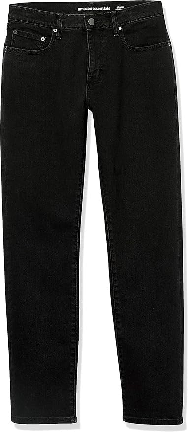 40W28L Men's Athletic-Fit Stretch Jean - Washed Black - Amazon Essentials