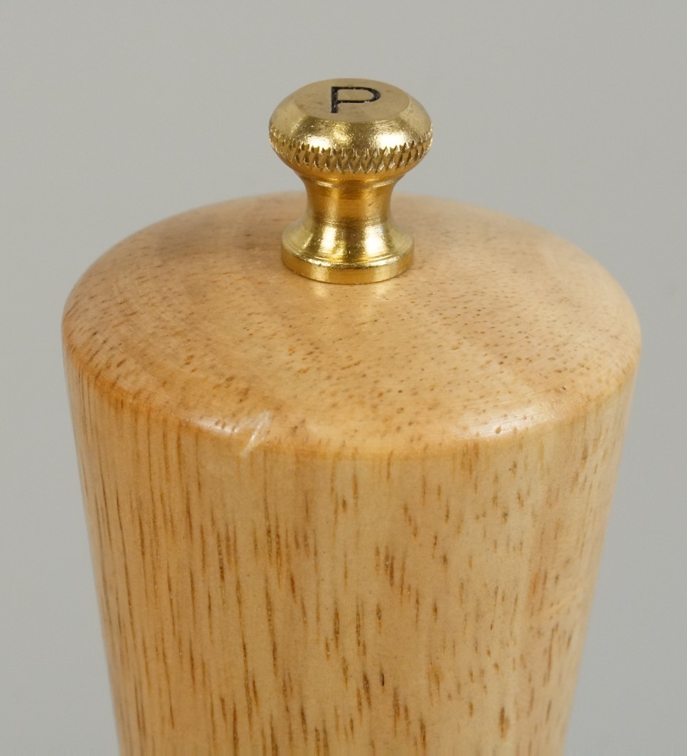 Large Wooden Pepper Mill 32cm Modern with Adjustable Stainless Steel Grinder