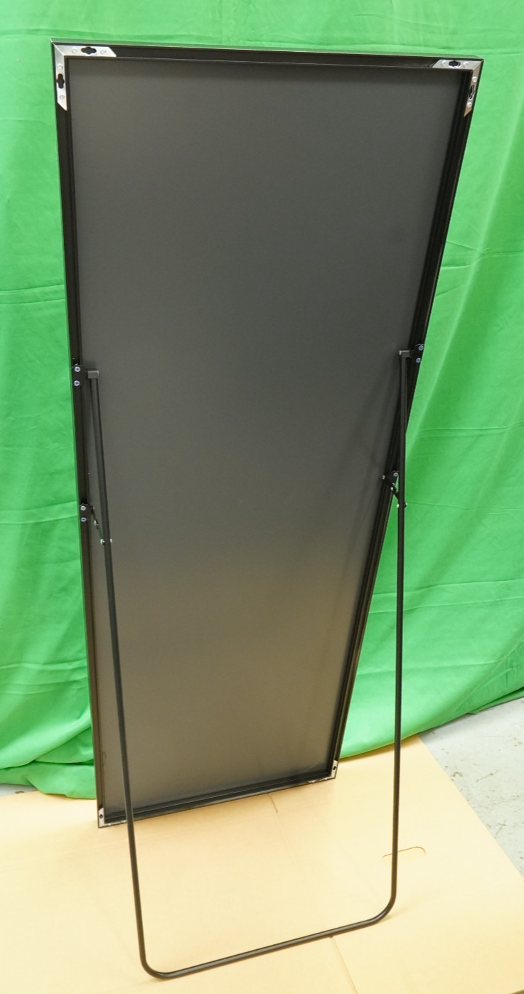 Full Length Mirror 140x50cm Free Standing Floor Mirror Black Aluminum Frame