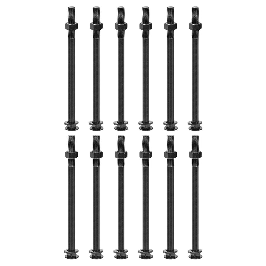 M12x200mm Carriage Bolts with Nuts Washers 12Set 304 Stainless Steel Square Neck