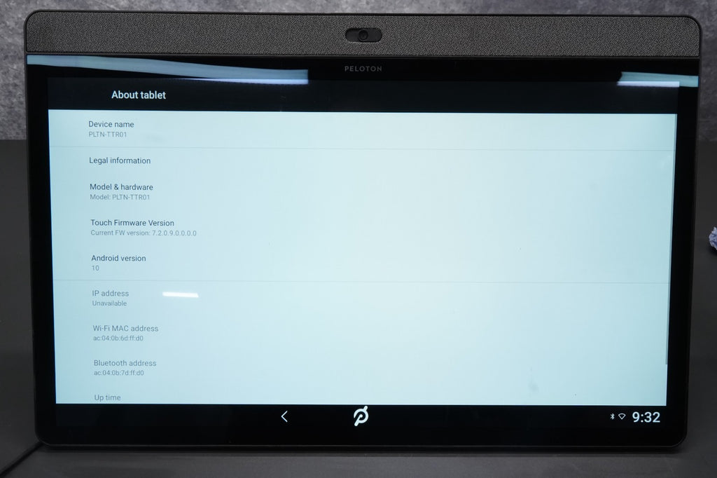 Peloton PLTN-TTR01 22" Android Tablet Display Touchscreen 4 Speaker WiFi Camera2