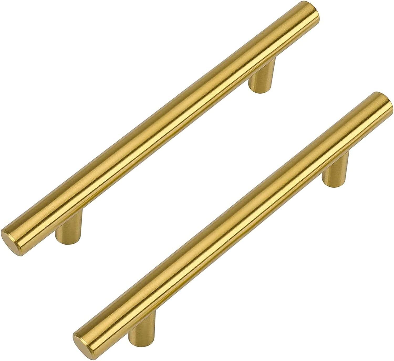 Gold Drawer Handles 5pcs 128mm Centres Stainless Steel Kitchen Cabinet Pulls