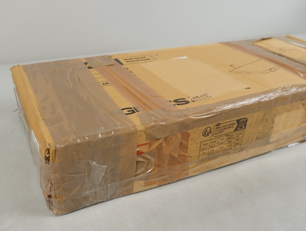 Floating Shelves Set of 2 Wood Decorative Retro Style Shelving