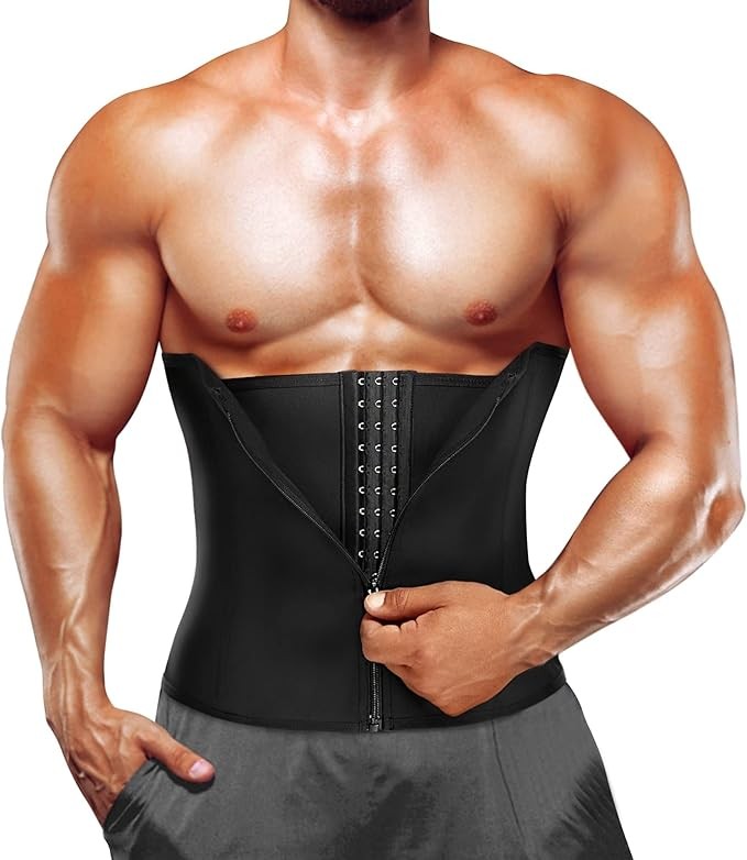 LARGE Men Corset Workout Waist Trainer Trimmer Tummy Control Wrap Belly Band