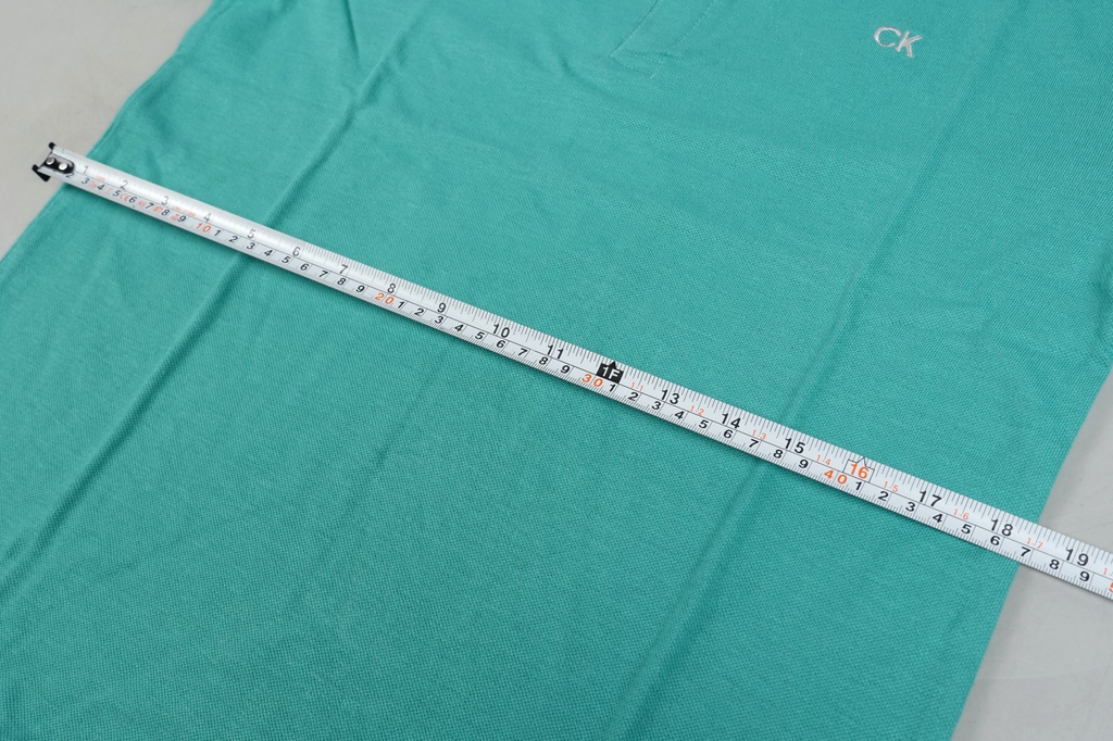 Calvin Klein Kids Polo T-Shirt Turquoise Size: Kids L (14-16yo) Short Sleeve